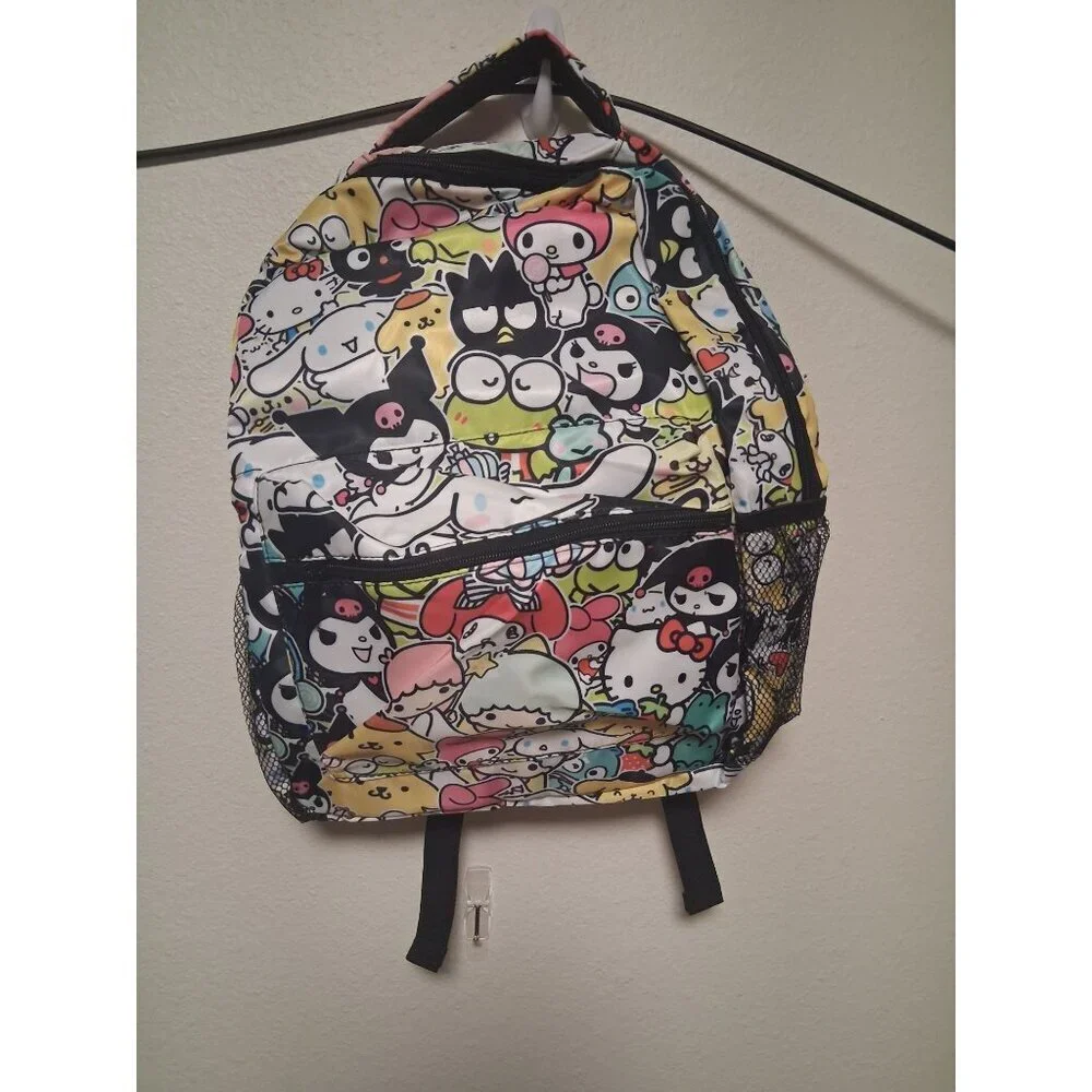 Hello Kitty and Friends School Backpack Laptop Holder Pockets Colorful New